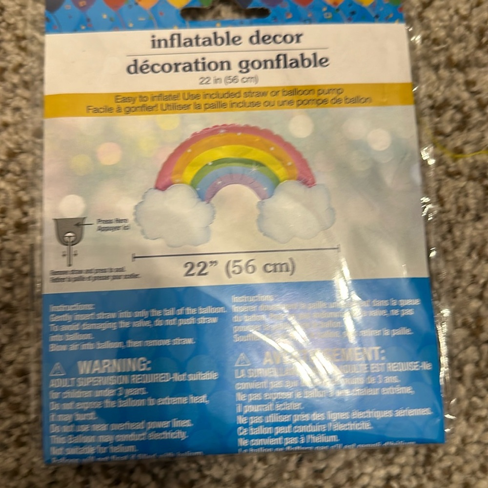 NIB rainbow balloon